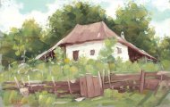 Pictura zilei „Casa pădurarului din Agapia” de Nicolae Grigorescu