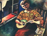 Pictura zilei „Lisa cu o mandolină” de Marc Chagall
