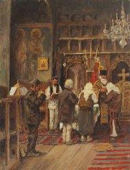 Pictura zilei „Slujba de duminică” de Ludovic Basarab