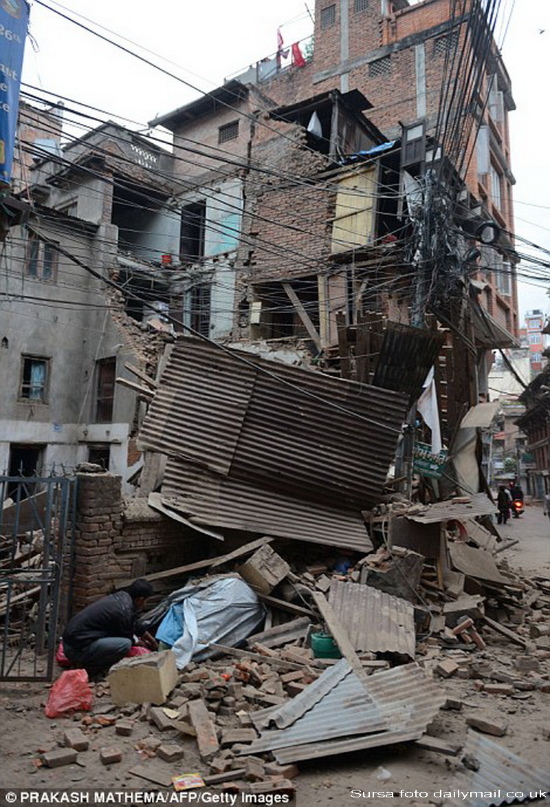 fotoreportaj atentie imagini socante cutremurul puternic care a lovit nepalul si care a luat peste 2