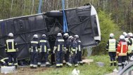 UPDATE. Accident în Germania Un autocar românesc s-a răsturnat