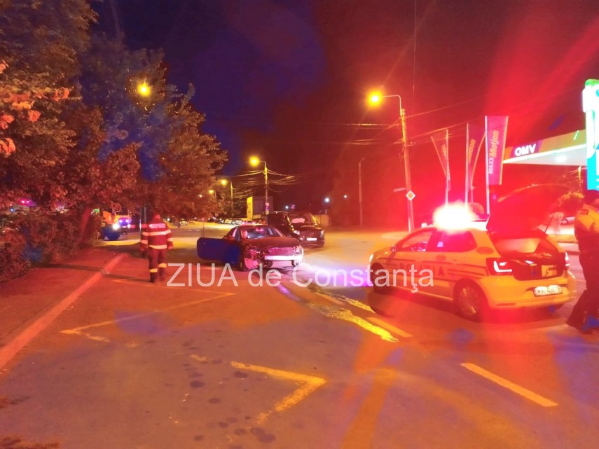 accident la intersectia strazilor mangaliei cu caraiman in municipiul constanta doua autoturisme implicate