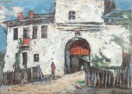 Pictura zilei „Intrare la Mânăstirea Târgovişte” de Gheorghe Petraşcu