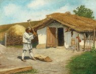 Pictura zilei „Tăietorul de lemne” de Ludovic Basarab