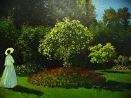 Pictura zilei „Femeie în grădină” de Claude Monet
