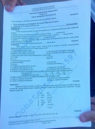 Subiectele la proba de chimie de la Bacalaureat (document)