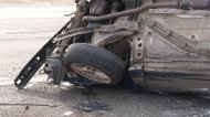 Mașină răsturnată Accident la Tortoman
