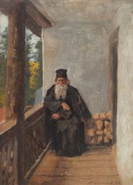 Pictura zilei „Călugăr în cerdac” de Ludovic Basarab