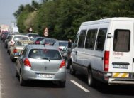 Trafic aglomerat la Agigea, la intersecţia A4 cu DN39