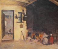 Pictura zilei „Vatră la Rucăr” de Camil Ressu