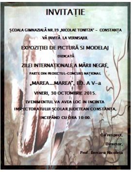 ISJ Constanța vă invită la vernisajul expoziției de pictură și modelaj \