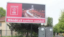 Puterea şi opoziţia, în război preelectoral PSD versus PNL în bătălia pentru publicitatea stradală (galerie foto)