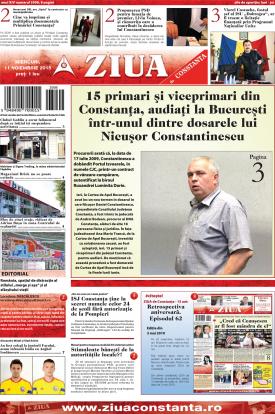 ZIUA de Constanta, format PDF, pagina 1 editia din 11 noiembrie 2015