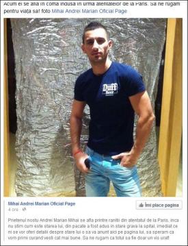 UPDATE 2 Ziarist român victimă a atentatelor din Paris. Este în comă indusă   