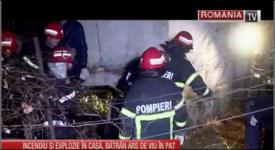 Explozie. Un bărbat a ars de viu într-o casă din Tulcea. Soţia aruncată afară de suflu este grav rănită