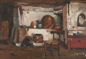 Pictura zilei „Vatră ţărănească” de Jean Cheller