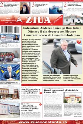 ZIUA de Constanta, format PDF, pagina 1 editia din 22 Decembrie 2015