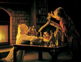 Pictura zilei „Îngerii Crăciunului” de Greg Olsen 