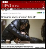 Tragedie în China în noaptea de Anul Nou Cel puţin 35 de morţi şi 42 de răniţi într-o busculadă 