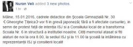 Profesorii unei şcoli din Constanţa, în GREVĂ JAPONEZĂ (documente)