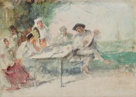 Pictura zilei „Cântecul cobzarului” de Theodor Aman