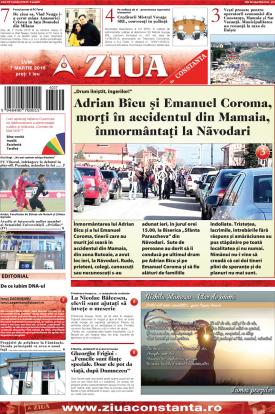 ZIUA de Constanta, format PDF, pagina 1 editia din 7 martie 2016
