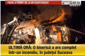 Biserică distrusă de incendiu. În această noapte 