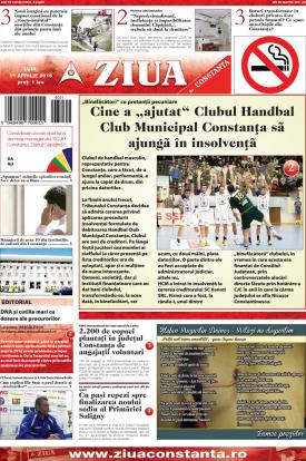 ZIUA de Constanta, format PDF, pagina 1 editia din 11 aprilie 2016