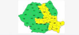 21 de județe sub cod galben de vreme rea