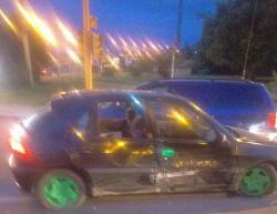 Accident la intersecția de la Cora (galerie foto)