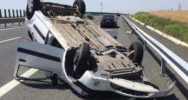 Accident între Medgidia și Cernavodă. O mașină s-a răsturnat 
