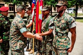 Ceremonie dedicată parteneriatului dintre forţele militare ale României şi cele ale SUA