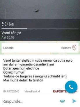 Vă plac țânțarii? Doriți să cumpărați o pereche? Nimic mai simplu...