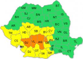 ANM a emis o nouă avertizare. 17 judeţe sunt afectate!