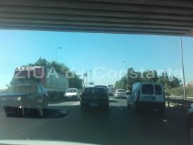 Coloană imensă de mașini pe podul de la Agigea! Dacă puteți, evitați zona!