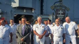 UPDATE 5. Ce au declarat oficialii Întâlnire cu personalităţi internaţionale la bordul navei poloneze ORP Kościuszko, în Portul Constanţa (galerie foto+video)                             