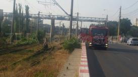 UPDATE. Incendiu de vegetaţie uscată în Poarta 6 (galerie foto) 