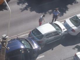 Accidente în lanţ pe bulevardul Tomis. Maşina unei poliţiste, avariată grav (galerie foto) 