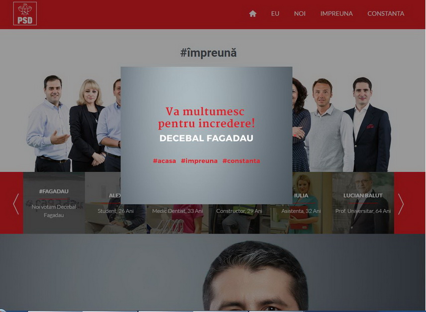 surprize pe internet primaria constanta face legatura directa cu site ul de campanie al primarului fagadau