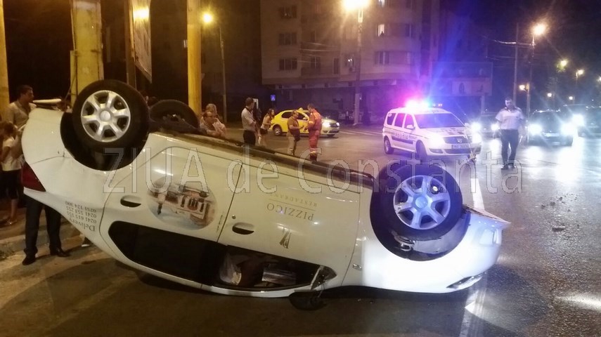 o masina e rasturnata in zona inel ii 605816