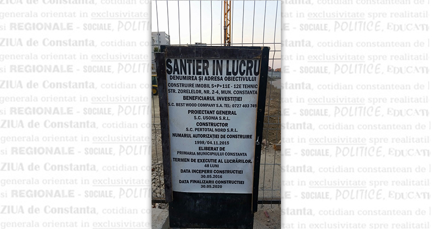 cu cifra de afaceri zero o firma detinuta de trei italieni ridica un bloc turn de 11 etaje pe malul marii