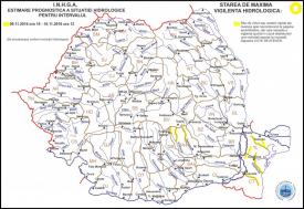 INHGA Atenţionare de inundaţii valabilă inclusiv pentru judeţul Constanţa