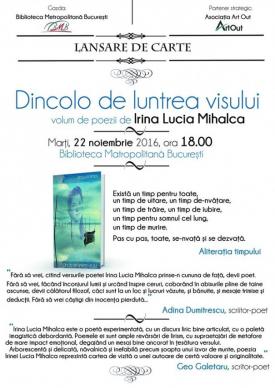 Irina Lucia Mihalca lansează volumul de poezii \