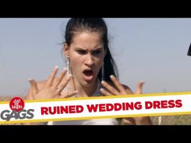 Funny video Rochia de mireasă distrusă