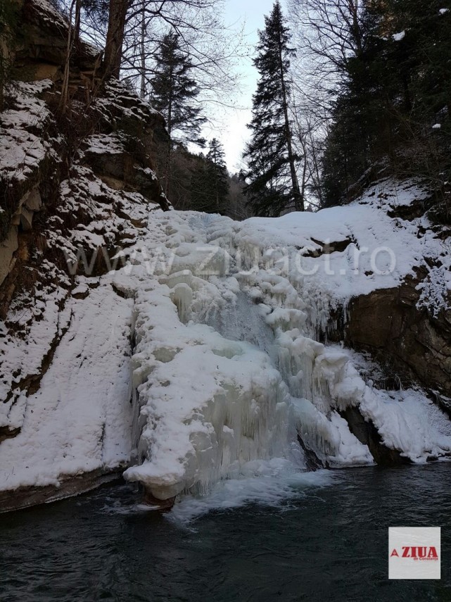 fotoreportaj cascada pruncea casoca din buzau atinsa de gerul iernii peisaj de poveste 619604
