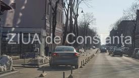 A parcat pe pista de biciclişti de pe bulevardul Tomis (galerie foto+video) 