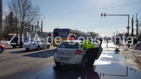Accident rutier în Constanța la intersecția străzilor Cumpenei cu Aurel Vlaicu (galerie foto+video)  