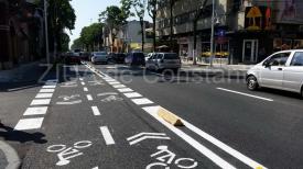 Bicicliștii constănțeni continuă deszăpezirea pistei de pe bulevardul Tomis! Acțiunea are loc astăzi