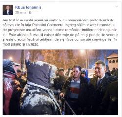 Mesajul lui Klaus Iohannis, după întâlnirea cu protestatarii
