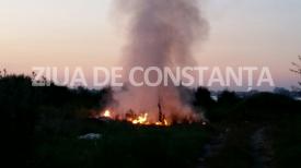 Foc la groapa de gunoi. Pompierii au intervenit pentru lichidarea incendiului